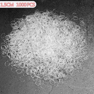 1000kom/komplet slatkih prozirnih jednokratnih elastičnih traka za kosu za djevojčice, držač za konjski rep, prsten za kosu, gumene trake, dodaci za kosu