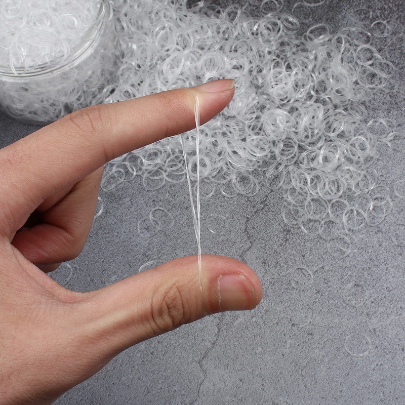 1000kom/komplet slatkih prozirnih jednokratnih elastičnih traka za kosu za djevojčice, držač za konjski rep, prsten za kosu, gumene trake, dodaci za kosu