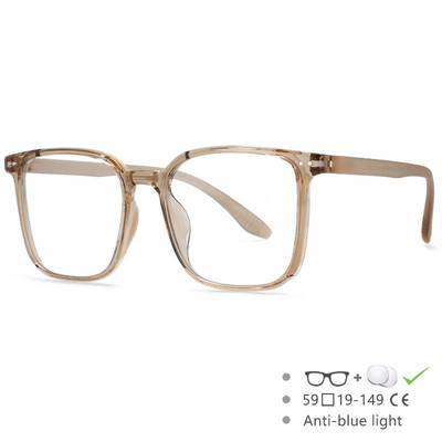 53304 Retro veliki okvir Muški okviri za naočale protiv plave svjetlosti Optički ženski okviri TR90 Modne računalne naočale