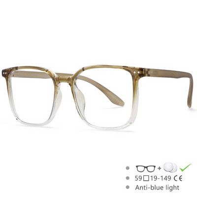 53304 Retro veliki okvir Muški okviri za naočale protiv plave svjetlosti Optički ženski okviri TR90 Modne računalne naočale