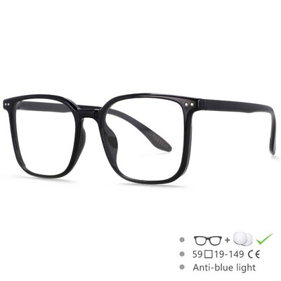 53304 Retro veliki okvir Muški okviri za naočale protiv plave svjetlosti Optički ženski okviri TR90 Modne računalne naočale