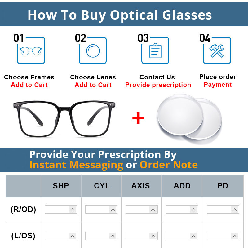 53304 Retro veliki okvir Muški okviri za naočale protiv plave svjetlosti Optički ženski okviri TR90 Modne računalne naočale