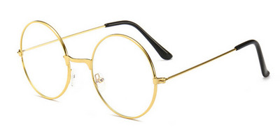 Vintage anti-plava svjetlost koja blokira UV zaštitu Muškarci Žene Okrugle metalne obične naočale za unutarnje računalo Oculer okvir za naočale Tmall