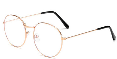 Vintage anti-plava svjetlost koja blokira UV zaštitu Muškarci Žene Okrugle metalne obične naočale za unutarnje računalo Oculer okvir za naočale Tmall