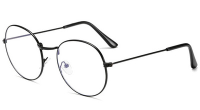 Vintage anti-plava svjetlost koja blokira UV zaštitu Muškarci Žene Okrugle metalne obične naočale za unutarnje računalo Oculer okvir za naočale Tmall