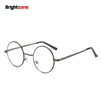 Vintage antikék fény blokkoló UV védelem férfi női kerek fém sima beltéri számítógépes szemüveg Oculer szemüvegkeret Tmall