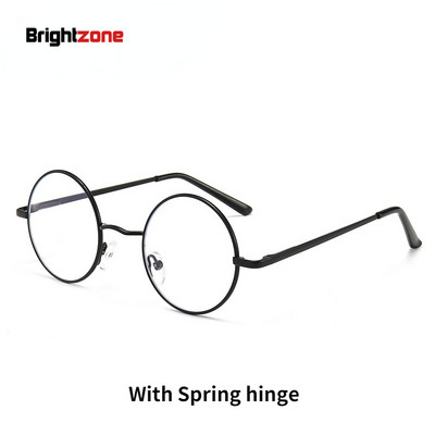 Vintage anti-plava svjetlost koja blokira UV zaštitu Muškarci Žene Okrugle metalne obične naočale za unutarnje računalo Oculer okvir za naočale Tmall