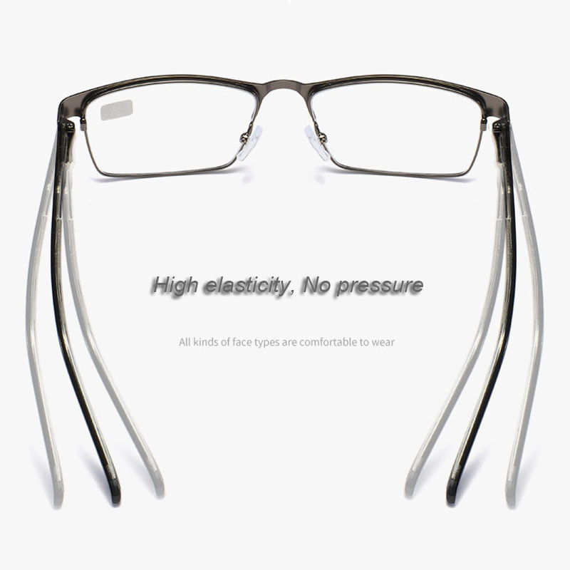 UVLAIK naočale za čitanje od nehrđajućeg čelika Muške poslovne optičke naočale protiv plave svjetlosti Muške čvrste metalne naočale za dalekovidnost