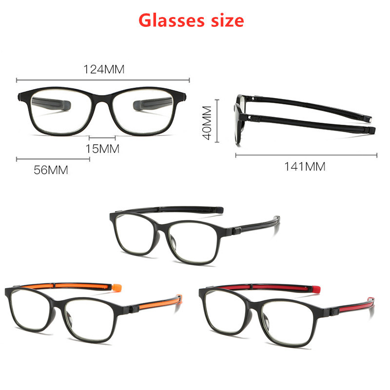 Unisex magnetiniai skaitymo akiniai vyrams ir moterims reguliuojami kabantys kaklo Magnetiniai minkšti magnetiniai vintažiniai sulankstomi skaitymo akiniai