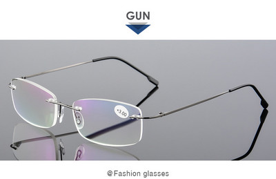 VCKA naočale za čitanje bez okvira Muške presavijene legure titana Ženske kvadratne naočale Naočale bez okvira za dalekovidnost +1,0 +1,5 +2,0 +2,5