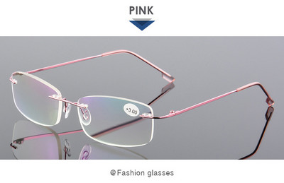 VCKA naočale za čitanje bez okvira Muške presavijene legure titana Ženske kvadratne naočale Naočale bez okvira za dalekovidnost +1,0 +1,5 +2,0 +2,5