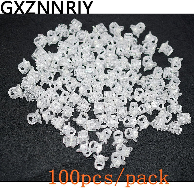 1cm 100kom/pak. Štipaljke za kosu za žene Djevojke Dodaci Crno-smeđa prozirna plastika Mini kandže Stezaljka za kosu Pokloni