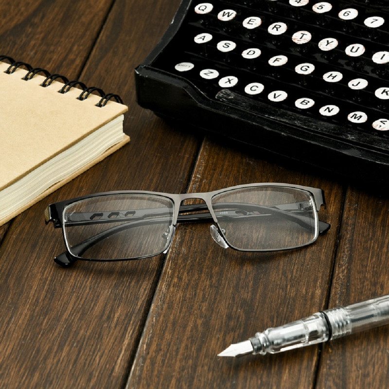 GLAUSA Jednostavne kratkovidne naočale za studente modne metalne kratkovidne naočale za zaštitu očiju naočale s plavim filmom za muškarce i žene