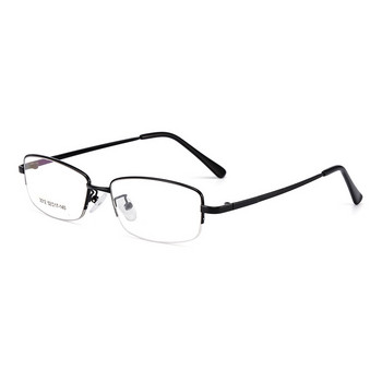 Мъжки титаниеви рамки за очила Ултралеки рамки за очила с квадратно око Късогледство Рамки за очила с рецепта Мъжка половин оптична рамка Може да направи Rx леща