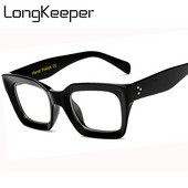 Long Keeper Мъже Жени Square Eye PC Glasses Frames Унисекс Оптични очила PC Eyewears Men Computer Clear Len Eyewears #AM6885