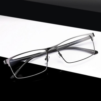 147-56-36 Извънгабаритни рамки за очила от титаниева сплав Мъжки метални квадратни късогледство с рецепта Пълни оптични очила Прозрачни очила
