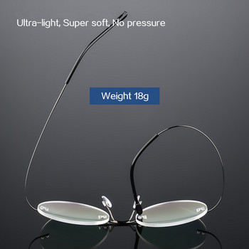 Imwete Στρογγυλά Οπτικά Σκελετοί Γυαλιών Ανδρικά Γυαλιά Τιτανίου Ελαφρύ διάφανο πλαίσιο γυαλιών χωρίς περιθώριο