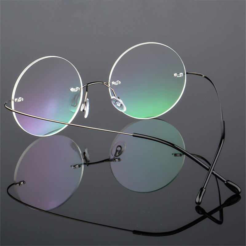 „Imwete“ apvalūs optiniai akinių rėmeliai, vyriški titano akiniai, lengvi be rėmelių skaidrūs akinių rėmeliai