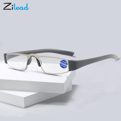 Zilead Metal Anti Blue Light skaitymo akiniai moterims Vyriški Retro HD objektyvas Presbyopia Optiniai akiniai Unisex Reading Akiniai +1+2+4