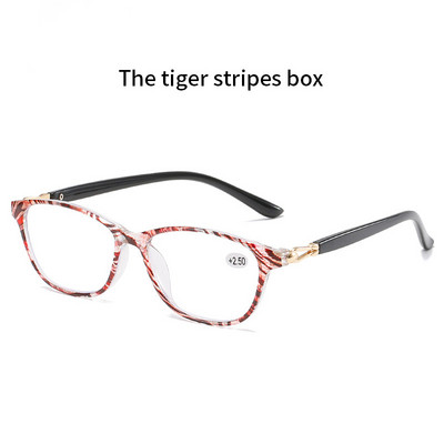 Seemfly Anti-Blue Light Reading Glasses Women HD Resin Fashion Animal Pattern Presbyopia Eyeglasse With Degree +1 +1.5 +2 +2.5+4