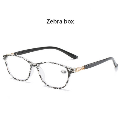 Seemfly Anti-Blue Light Reading Glasses Women HD Resin Fashion Animal Pattern Presbyopia Eyeglasse With Degree +1 +1.5 +2 +2.5+4