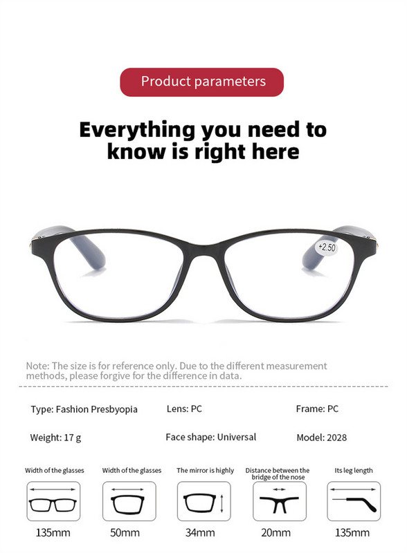 Seemfly Anti-Blue Light Reading Glasses Women HD Resin Fashion Animal Pattern Presbyopia Eyeglasse With Degree +1 +1.5 +2 +2.5+4