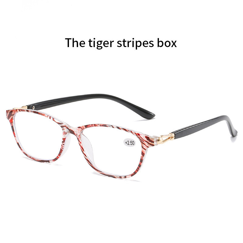 Seemfly Anti-Blue Light Reading Glasses Women HD Resin Fashion Animal Pattern Presbyopia Eyeglasse With Degree +1 +1.5 +2 +2.5+4