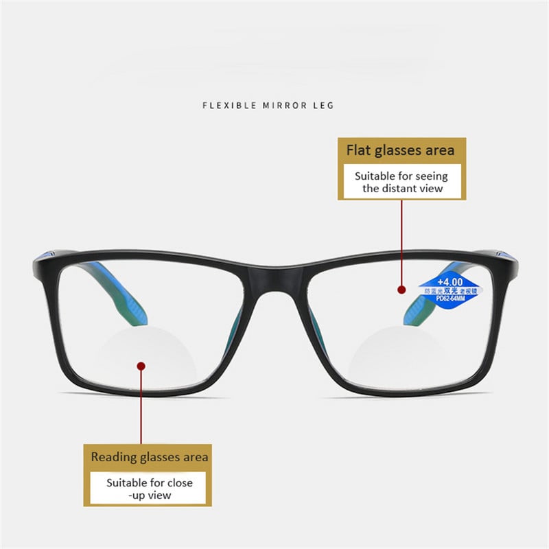 Zilead Anti-blue Light Reading Glasses Ultralight Компютърни пресбиопични очила Мъжки модни мултифокални очила +1,0 1,5 2 2,5 4,0