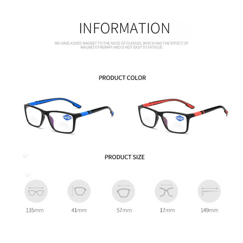 Zilead Anti-blue Light Reading Glasses Ultralight Компютърни пресбиопични очила Мъжки модни мултифокални очила +1,0 1,5 2 2,5 4,0
