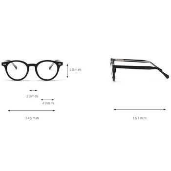 Peekaboo ретро кръгла рамка за очила дамски корейски стил tr90 оптични очила мъжки прозрачни лещи ацетатно сиво високо качество унисекс