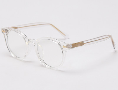 Peekaboo retro kerek szemüveg keret női koreai stílusú tr90 optikai szemüveg férfi átlátszó lencse acetát szürke kiváló minőségű unisex