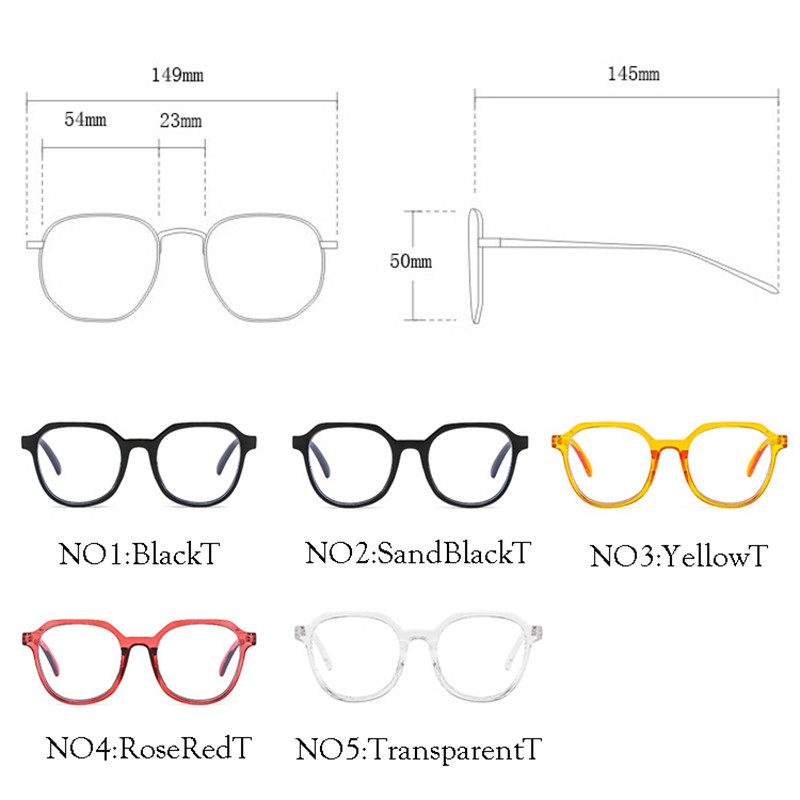 RBRARE prozirni okvir za naočale Ženski retro okvir za naočale za žene Optika Naočale Dizajnerski okviri za naočale za muškarce