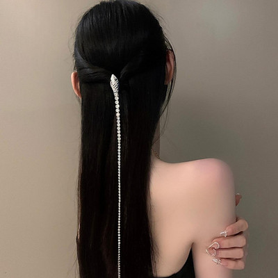 Duga traka za glavu s kićankama, dijamantni lanac, ukosnica, kristalna traka za glavu, svadbeni dodaci za kosu za djevojčice