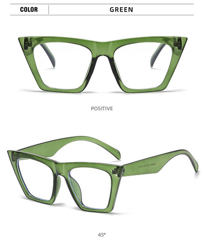 Vintage prevelike četvrtaste naočale Žene Muškarci Naočale velikog okvira za žene Gradient okvir za naočale Punk prozirne leće protiv plave svjetlosti