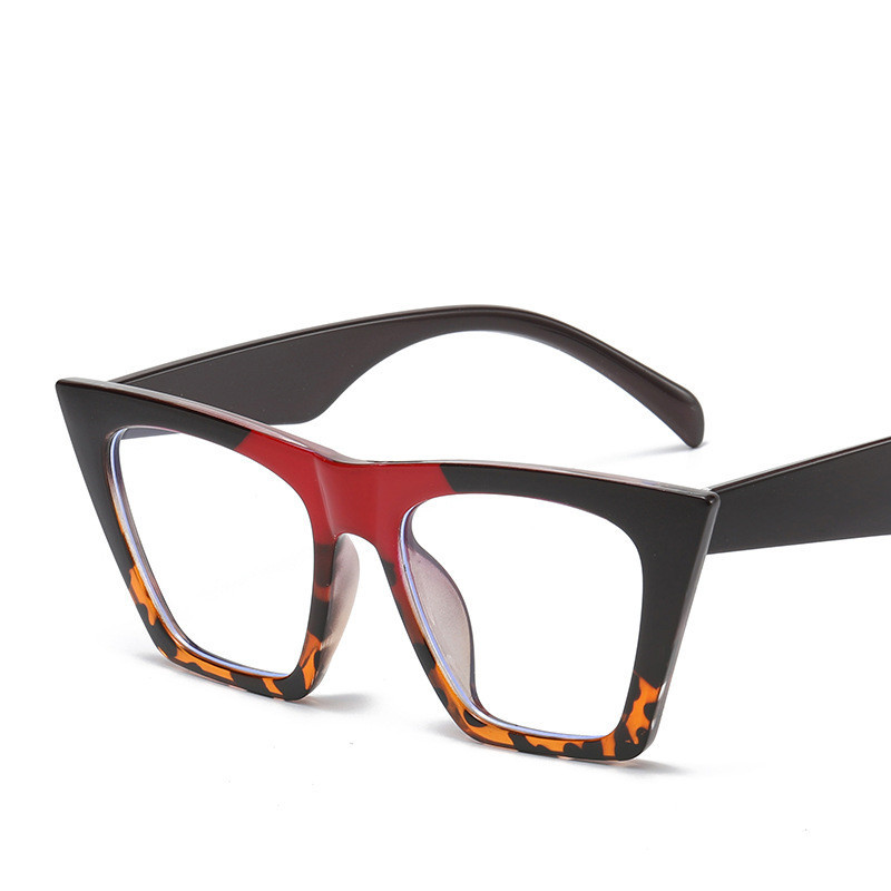 Vintage prevelike četvrtaste naočale Žene Muškarci Naočale velikog okvira za žene Gradient okvir za naočale Punk prozirne leće protiv plave svjetlosti