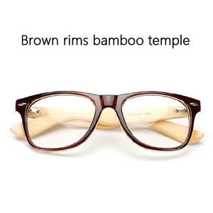 Ralferty Vintage retro okvir za naočale s zakovicama Muškarci Ženski drveni bambusov okvir za dioptrijske optičke naočale s prozirnim lećama