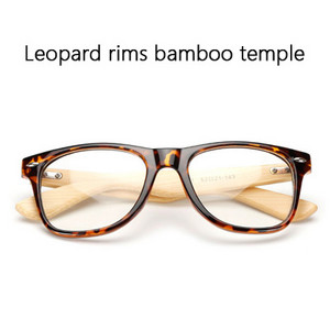 Ralferty Vintage retro okvir za naočale s zakovicama Muškarci Ženski drveni bambusov okvir za dioptrijske optičke naočale s prozirnim lećama