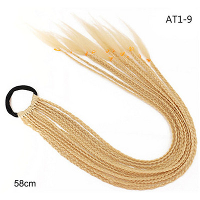 60 cm juuksevärvi gradient määrdunud punutud hobusesaba 12 tk/pakk Värviline elastne juuksepael Kummipael Juuste aksessuaarid Parukas peapael