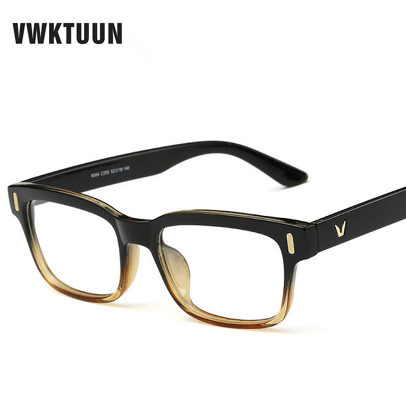 VWKTUUN akinių rėmeliai moterims Optiniai akiniai trumparegystės rėmeliai vyrams V logotipas paprastas stiklas spalvotas rėmelis oculos Gafas de sol