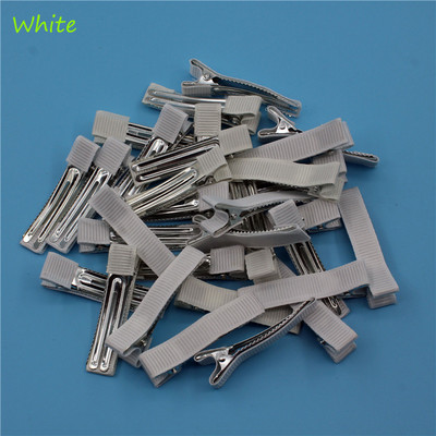 20 kom/lot 50 mm Grosgrain vrpce obložene aligator štipaljkama za kosu s dvostrukim zupcima za mašne za kosu Cvjetni obrt DIY dodaci