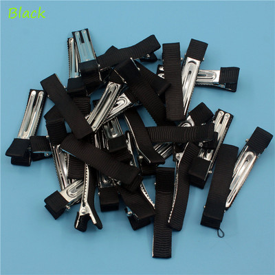 20 kom/lot 50 mm Grosgrain vrpce obložene aligator štipaljkama za kosu s dvostrukim zupcima za mašne za kosu Cvjetni obrt DIY dodaci