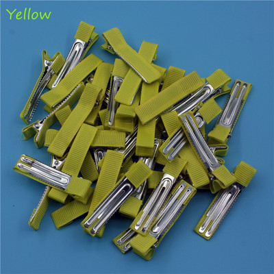 20 kom/lot 50 mm Grosgrain vrpce obložene aligator štipaljkama za kosu s dvostrukim zupcima za mašne za kosu Cvjetni obrt DIY dodaci