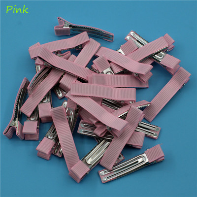 20 kom/lot 50 mm Grosgrain vrpce obložene aligator štipaljkama za kosu s dvostrukim zupcima za mašne za kosu Cvjetni obrt DIY dodaci