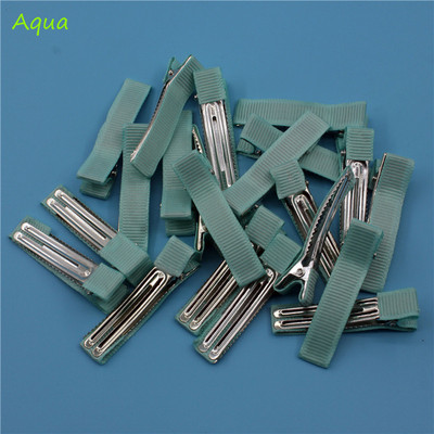 20 kom/lot 50 mm Grosgrain vrpce obložene aligator štipaljkama za kosu s dvostrukim zupcima za mašne za kosu Cvjetni obrt DIY dodaci