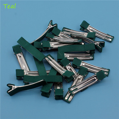 20 kom/lot 50 mm Grosgrain vrpce obložene aligator štipaljkama za kosu s dvostrukim zupcima za mašne za kosu Cvjetni obrt DIY dodaci