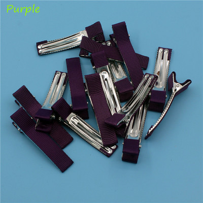 20 kom/lot 50 mm Grosgrain vrpce obložene aligator štipaljkama za kosu s dvostrukim zupcima za mašne za kosu Cvjetni obrt DIY dodaci