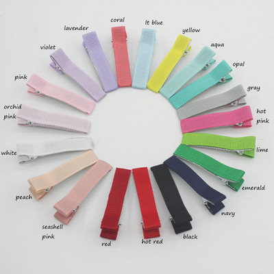 20 kom/lot 50 mm Grosgrain vrpce obložene aligator štipaljkama za kosu s dvostrukim zupcima za mašne za kosu Cvjetni obrt DIY dodaci