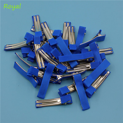 20 kom/lot 50 mm Grosgrain vrpce obložene aligator štipaljkama za kosu s dvostrukim zupcima za mašne za kosu Cvjetni obrt DIY dodaci