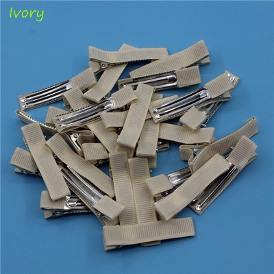 20 kom/lot 50 mm Grosgrain vrpce obložene aligator štipaljkama za kosu s dvostrukim zupcima za mašne za kosu Cvjetni obrt DIY dodaci