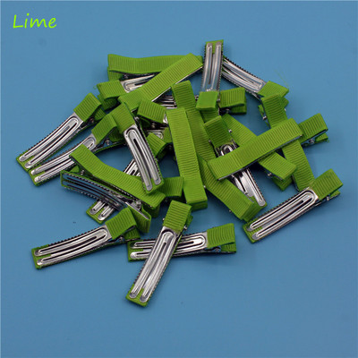 20 kom/lot 50 mm Grosgrain vrpce obložene aligator štipaljkama za kosu s dvostrukim zupcima za mašne za kosu Cvjetni obrt DIY dodaci